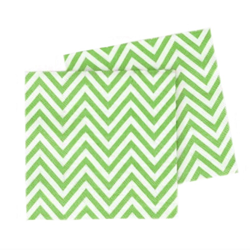 Chevron Green Napkins